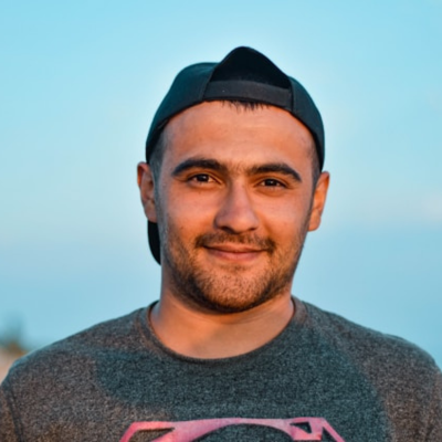 man in backwards baseball cap